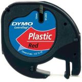 Dymo Letratag Plastık Serıt Etıket Kırmızı (91203)