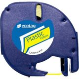 Dymo Muadil Plastik Sarı Etiket 10 Adet 12 mm x 4 M Şerit Etiket