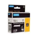 Dymo Rhinopro 1805442 Beyaz/Siyah Sabit Polyester Şerit 6 MM X 5.