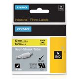Dymo Rhinopro 18432 Sarı Siyah 12 mm x 5.5 mt Renkli Vinil Şerit
