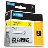 Dymo Rhinopro 18433 Sarı Siyah 19 mm 5.5 mt Renkli Vinil Şerit