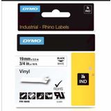 Dymo Rhinopro 18444 Beyaz-Siyah 12 mm x 5.5 m Renkli Vinil Şerit