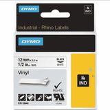 DYMO RhinoPRO 18444 Beyaz/Siyah Renkli Şerit 12 mm x 5,5 mt