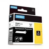 Dymo Rhinopro 18483 Beyaz Siyah 12 mm x 5.5 mt Polyester Şerit