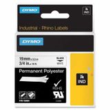 Dymo Rhinopro 18484 Beyaz Siyah 19 mm x 5.5 mt Polyester Şerit