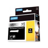 Dymo RhinoPro 18486 Gri-Siyah 12mm x 5.5m Sabit Polyester Şerit
