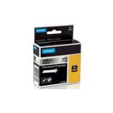 Dymo Rhinopro Sabitpolyester Şerit 19Mmx5.5Metre Metalik Gri/Siyah 18787