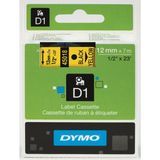 Dymo S0720580 D1 Yedek Şerit 12mmX 7 Metre Sarı-Siyah 45018 - Sarı - Siyah