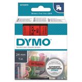 Dymo S0720970 Kırmızı-Siyah 24mmx7m D1 Etiket