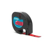 Dymo S0721630 Letratag Plastik Şerit ( 12 Mm X 4 Mt) , Kırmızı (59424) 91203 (Kdo)