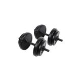 Dynamic 15kg Vinyl Dumbbell Set, 40cm Mini Bar, Ayarlanabilir Ağırlık Sistemi