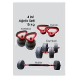 Dynamic Dynamıc Dumbbell +kettlebell+barbell 15 Kg Ağırlık Seti