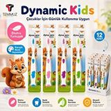 Dynamic Kids Ekstra Soft Çocuk Diş Fırçası 12 Adet Tekli Ambalajlı Karışık Renk Çok Renkli