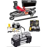 Dynamic Max 2'li Set 2.5 Ton Tekerlekli Hidrolik Timsah Kriko 950P Çift Pistonlu Araç Lastik Şişirme Kompresör
