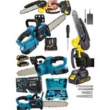 Dynamic Max 2'li Set 598 Vf Şarjlı F13000 Bakır Sargı Ağaç Odun Kesme Dal Budama Bıçkı Motoru 4 Akülü