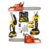 Dynamic Max 3'lü Set 7.9 Hp Benzinli Odun Ağaç Kesme Hızar Motoru 128VF Şarjlı Dal Budama Makası ve Testere 3set-Dyns1