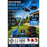 Dynamic Max 4020F 5 Pilli Akülü Çim Biçme Kenar Kesme Makinesi 7 Başlıklı Yüksek Performanslı Model
