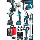 Dynamic Max 8'set-Teleskopik-Budama Makası-Şarjlı Testere-Hilti-Taşlama Spral- Matkap-Somun Sökme-Kaynak Makina