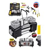 DYNAMİC MAX İtaly Takım Çantalı 12v Çift Pistonlu 150Psi Tüm Araç Lastik Bot Şişirme Hava Kompresörü DK 100Lt