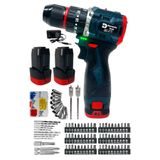 DynamicTech Kömürsüz Darbeli Şarjlı Matkap Lion Armut Batarya Metal Şanzıman Çift Akülü Vidalama Full Setli