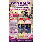 dynamix wash 2'li Halı ve Koltuk Yıkama Makinesi Şampuanı Şakayık 1 kg, Japon Kiraz Çiçeği 1 kg 1 KGX 2
