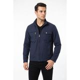 Dynamo 8094 BGL-ST05337 Lacivert Erkek Mevsimlik Kanvas Spor Mont