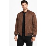 Dynamo BGL-ST05014 Kahve Erkek Regular Fit Mevsimlik Hakim Yaka Süet Spor Mont