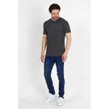 Dynamo Erkek Antrasit Bisiklet Yaka Nakış Detaylı T-Shirt T866 - 4XL