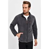Dynamo Erkek Antrasit Fermuarlı Cepli Polar Ceket 6544 - XL