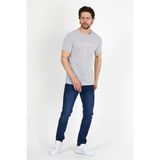 Dynamo Erkek Beyaz Bisiklet Yaka Nakış Detaylı T-Shirt T-866