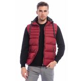 DYNAMO Erkek Bordo Çıkarılabilir Kapüşonlu Şişme Yelek