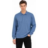 Dynamo Erkek Büyük Beden Mevsimlik Polo Yaka Cepli Sweatshirt BGL-ST05367 - Mavi - 3XL