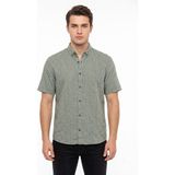 Dynamo Erkek Pamuklu Yazlık Kısa Kol Gömlek 9665 BGL-ST05617 - 4XL - Haki