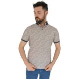 Dynamo Erkek Polo Yaka Dijital Baskılı Tişört Waffle 2373 BGL-ST02795 - Somon