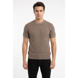 Dynamo Erkek Sıfıryaka Triko Tişört BGL-ST05376 - Vizon - XL