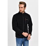 Dynamo Erkek Siyah Fermuarlı Cepli Polar Ceket 6544 - 5XL