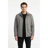 Dynamo Erkek Siyah Regular Fit Mevsimlik Süet Spor Mont BGL-ST05436 - Füme - 2XL