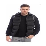 Dynamo Erkek Slim Fit Kapüşonlu Çıkarılabilir Siyah Şişme Yelek Polyester Materyal ile Rahat Kullanım - 001-Siyah