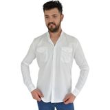 Dynamo Erkek Spor Gömlek Silim Fit 9957 BGL-ST02722 - XL - Beyaz
