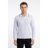 Dynamo Erkek Spor Polo Yaka Mevsimlik Kazak BGL-ST05363 - Beyaz