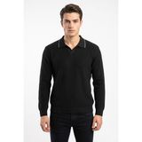 Dynamo Erkek Spor Polo Yaka Mevsimlik Kazak BGL-ST05363 - Siyah