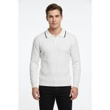 Dynamo Erkek Spor Polo Yaka Mevsimlik Kazak BGL-ST05364 - Beyaz