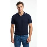 Dynamo Erkek Spor Polo Yaka Triko Tişört BGL-ST05374 - Lacivert