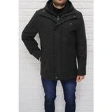 Dynamo Kapüşonlu Yün Karışımlı Kaban Kadınlar İçin Casual Stil Füme Renk - Gri