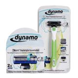 Dynamo Mach 3 2'li 3 Bıçaklı Tüm Cilt Tipleri için Tıraş Bıçağı ve Yedeği
