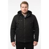 Dynamo Siyah Gabardin Kaban 2565 Erkekler İçin Su Geçirmez ve Basic Stil Sonbahar-Kış - 5XL