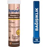 Dynavit 15 Efervesan Tablet C Vitamini, Sambucus Nigra ve Çinko - 11 Yaş Üstü Kullanıma Uygun