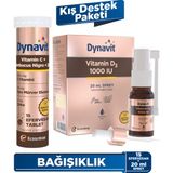 Dynavit C Vitamini & Sambucus Nigra 15 Efervesan Tablet & Vitamin D3 1000 Sprey 20 mL - Kışa Destek Paketi