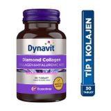Dynavit Diamond Collagen&Hyaluronic Acid Complex 30 Tablet - Saç&Cilt&Tırnak - Hidrolize Peptit Tip 1 Balık Kolajeni, Hy