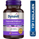 Dynavit Diamond Collagen&Hyaluronic Acid Complex 30 Tablet - Saç&Cilt&Tırnak - Hidrolize Peptit Tip 1 Balık Kolajeni, Hyaluronik Asit, Resveratrol, Nar Meyve Kabuğu Ekstresi